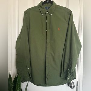 Men’s Ralph Lauren Green Long Sleeve Button Down Shirt Large